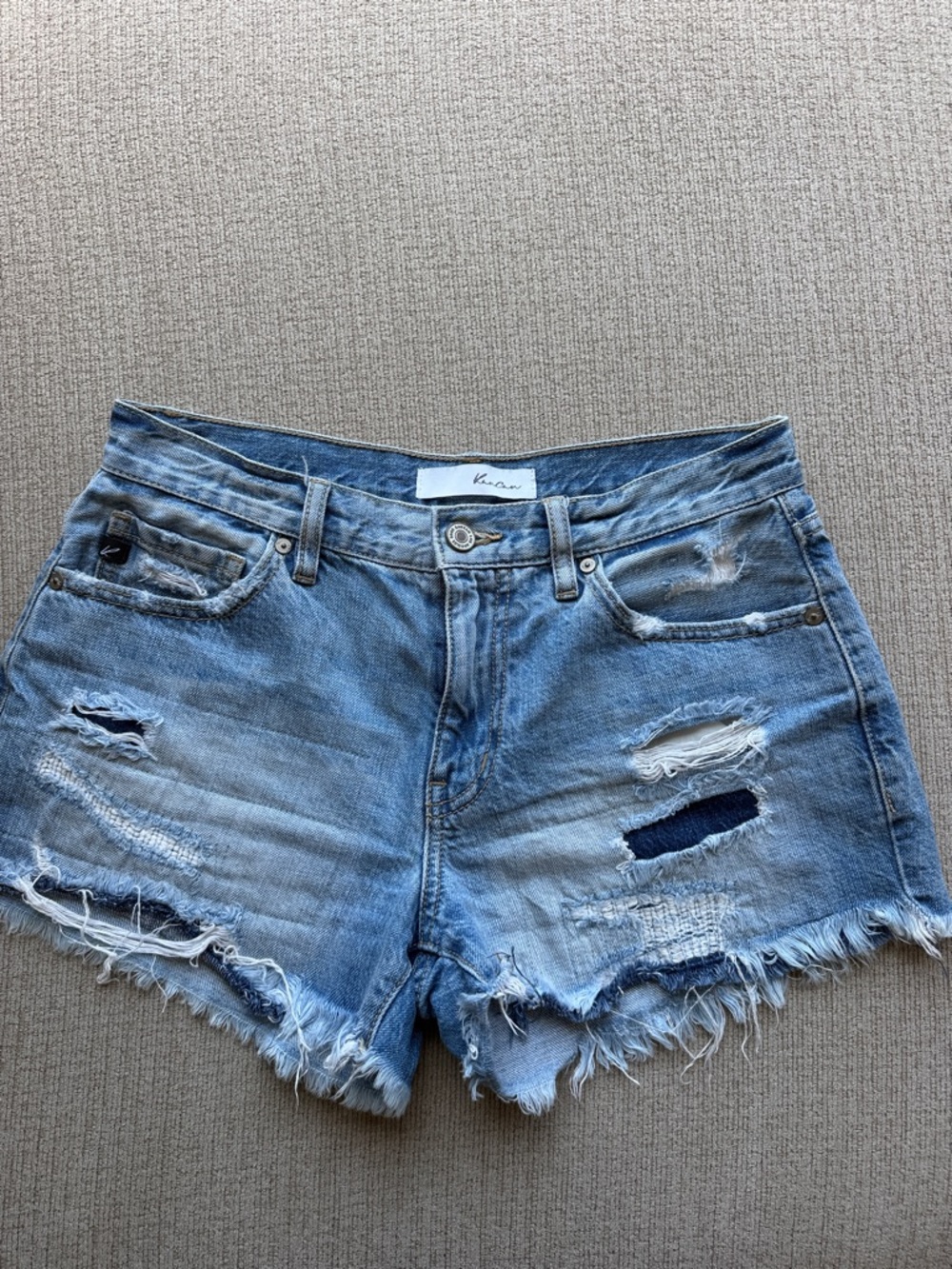 KanCan Light Blue Distressed Denim Cutoff Shorts - great condition, worn 3 times